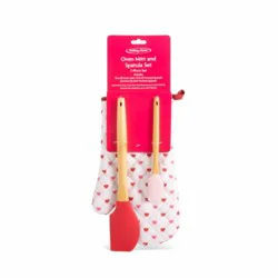 Holiday Home Oven Mitt and Spatula Set