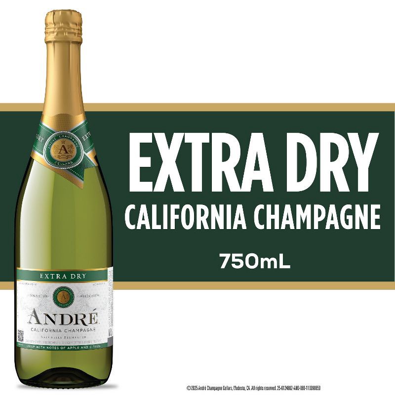 slide 2 of 7, Andre Extra Dry Champagne Sparkling Wine - 750ml Bottle, 750 ml