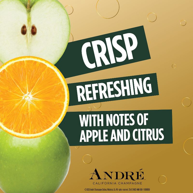slide 3 of 7, Andre Extra Dry Champagne Sparkling Wine - 750ml Bottle, 750 ml
