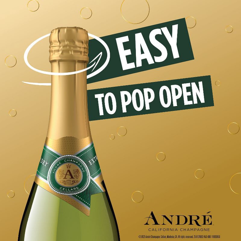 slide 7 of 7, Andre Extra Dry Champagne Sparkling Wine - 750ml Bottle, 750 ml