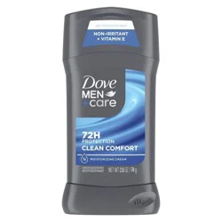 Dove Men+Care Clean Comfort 48-Hour Antiperspirant & Deodorant Stick - 2.6oz: Invisible Solid, Paraben-Free Formula