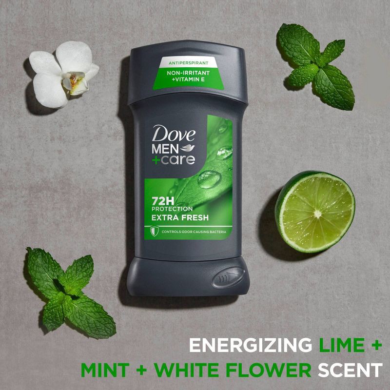 slide 4 of 7, Dove Men+Care 72-Hour Antiperspirant & Deodorant Stick - Extra Fresh - 2.7oz, 2.7 oz