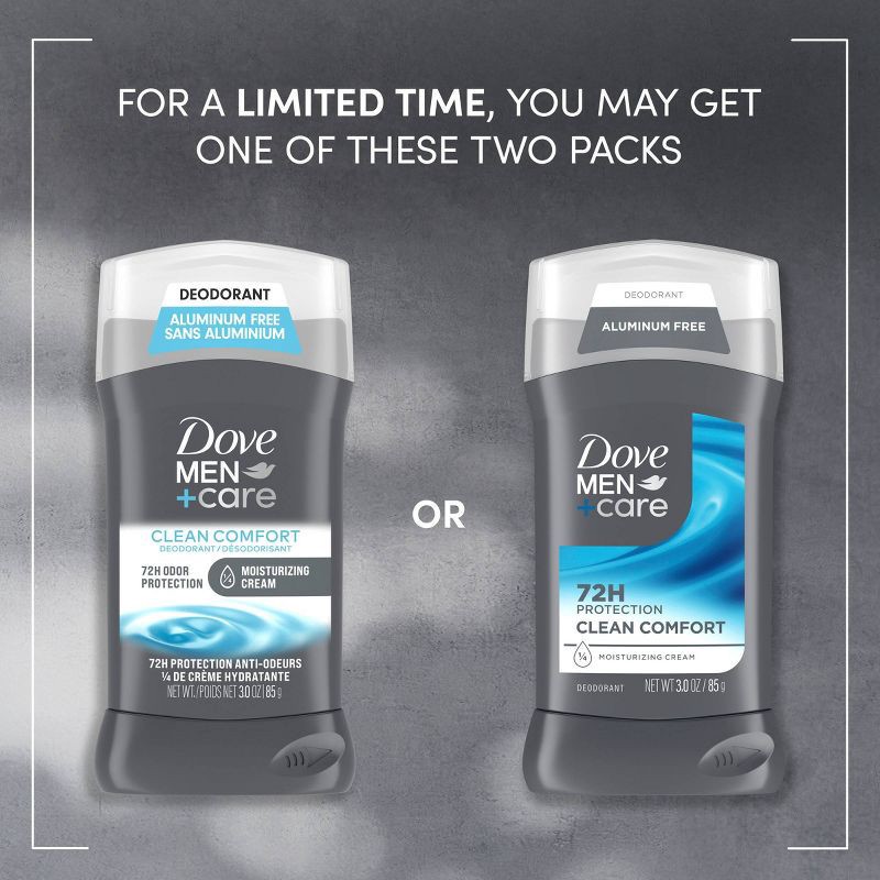 slide 3 of 8, Dove Men+Care Solid Deodorant Stick Clean Comfort - 3oz, 3 oz