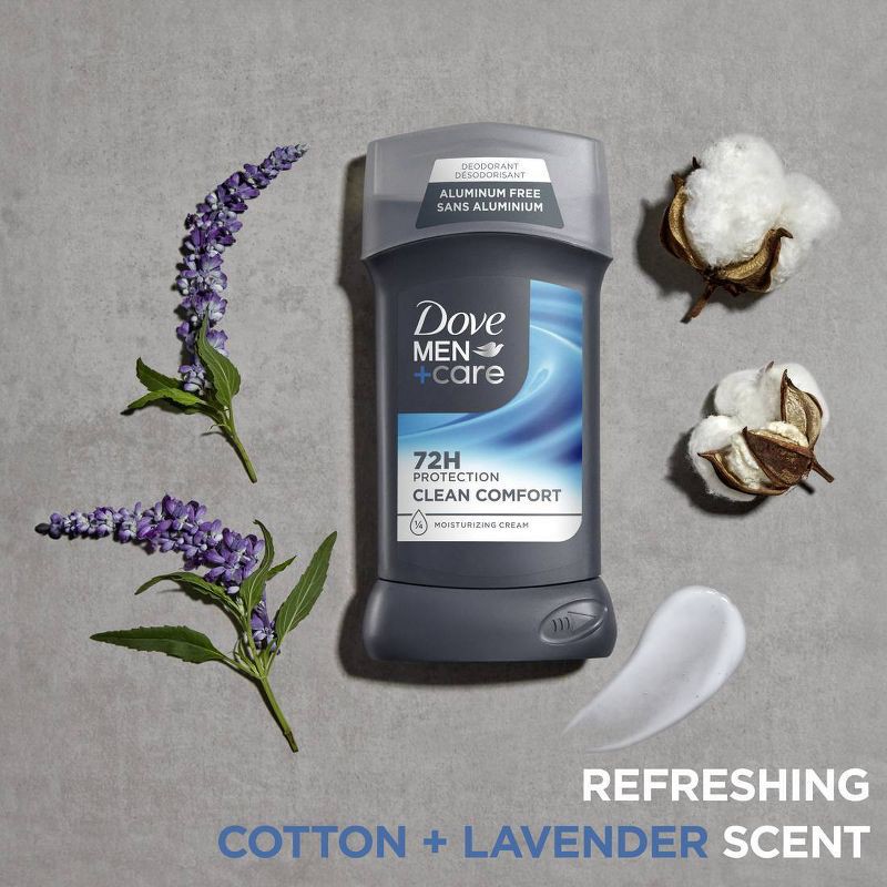 slide 4 of 8, Dove Men+Care Solid Deodorant Stick Clean Comfort - 3oz, 3 oz
