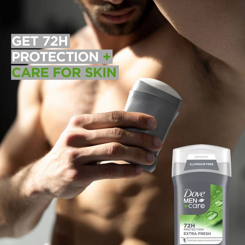 slide 4 of 5, Dove Men+Care 72hr Solid Deodorant Stick Extra Fresh - Aluminum-Free 3oz, 3 oz