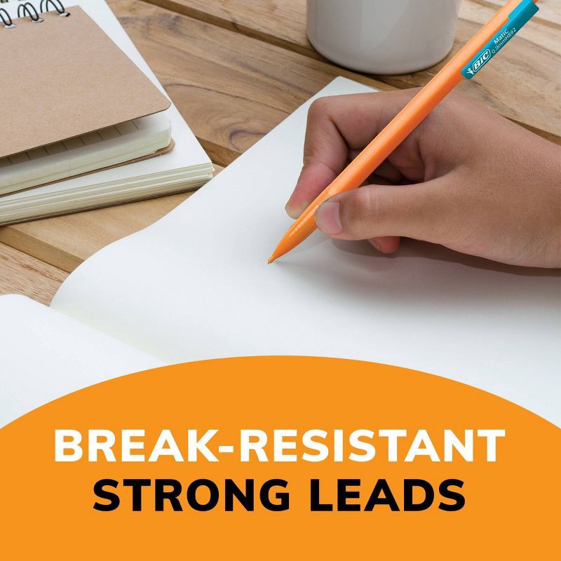 slide 2 of 6, BIC #2 Xtra Strong Mechanical Pencils, 0.9mm, 26ct - Multicolor: Thick Lead, School Supplies, Erasable, Plastic, 26 ct