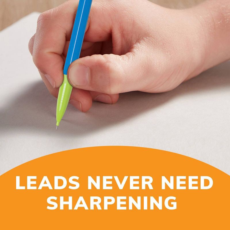 slide 5 of 6, BIC #2 Xtra Strong Mechanical Pencils, 0.9mm, 26ct - Multicolor: Thick Lead, School Supplies, Erasable, Plastic, 26 ct
