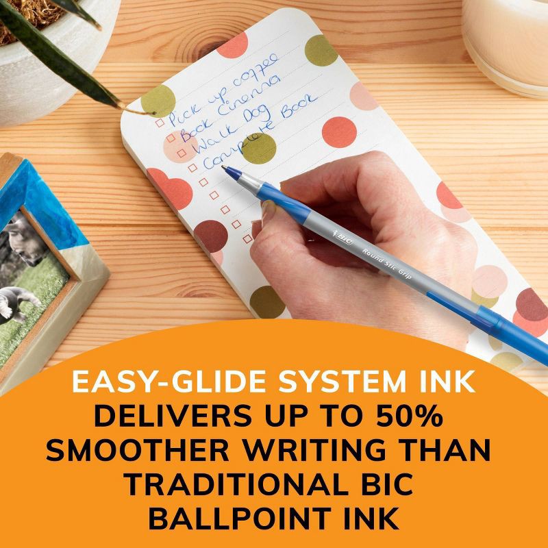 slide 5 of 7, BIC Xtra Comfort Ballpoint Pens, 1.2mm, 26ct - Multicolor Ink: Rubber Grip, Art & Stationery, Office Supplies, 26 ct