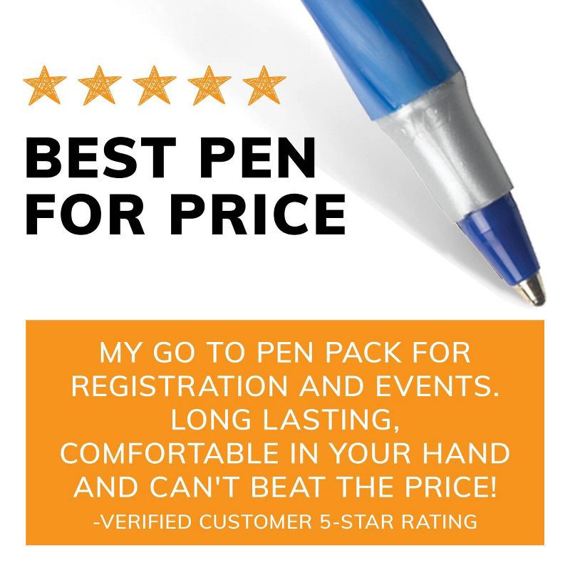 slide 7 of 7, BIC Xtra Comfort Ballpoint Pens, 1.2mm, 26ct - Multicolor Ink: Rubber Grip, Art & Stationery, Office Supplies, 26 ct