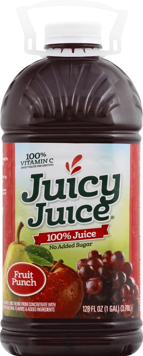 slide 8 of 13, Juicy Juice 100% Juice, Fruit Punch, 128 FL OZ Bottle, 128 oz