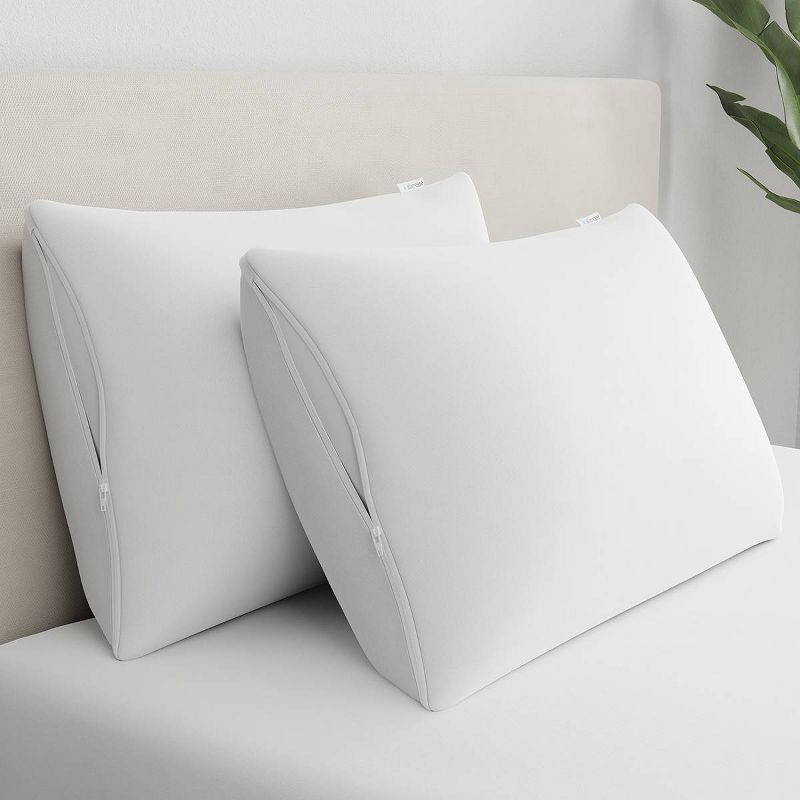 slide 3 of 7, AllerEase 2-Pack Waterproof Pillow Protector - White (Standard/Queen), 1 ct