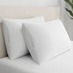 AllerEase 2-Pack Waterproof Pillow Protector - White (Standard/Queen)