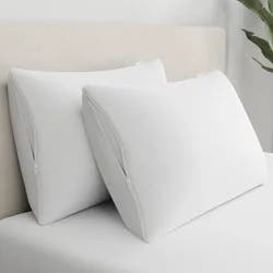 AllerEase 2-Pack Waterproof Pillow Protector - White (Standard/Queen)