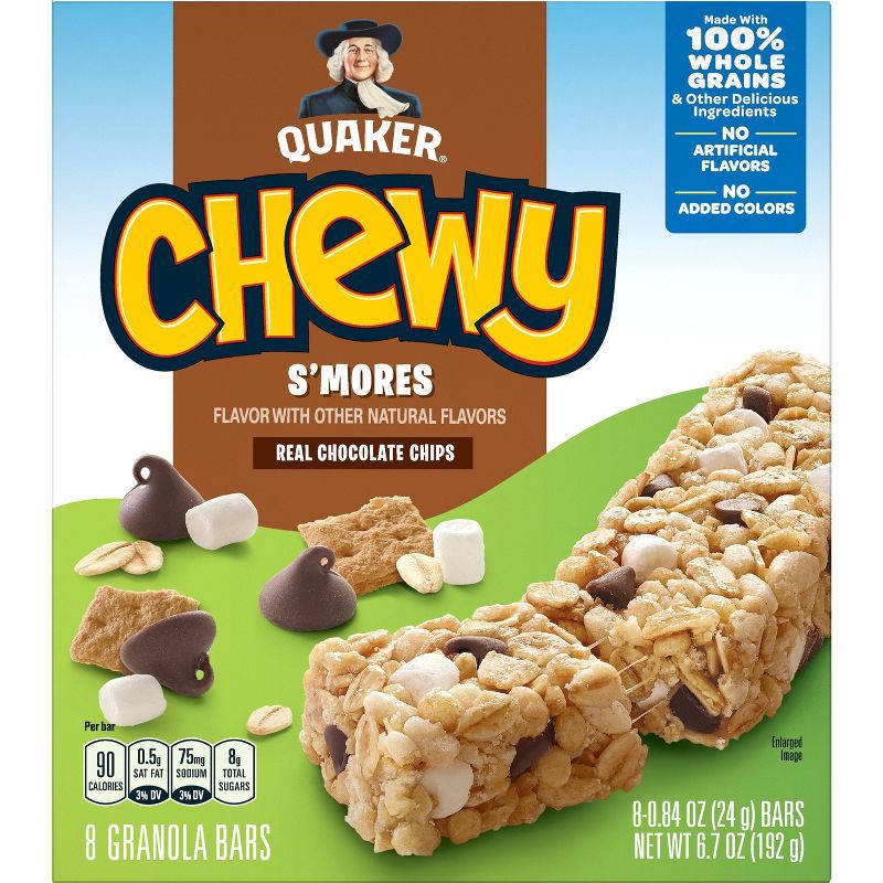 slide 4 of 8, Quaker Chewy S'mores Granola Bars - 6.7oz/8ct, 6.7 oz, 8 ct