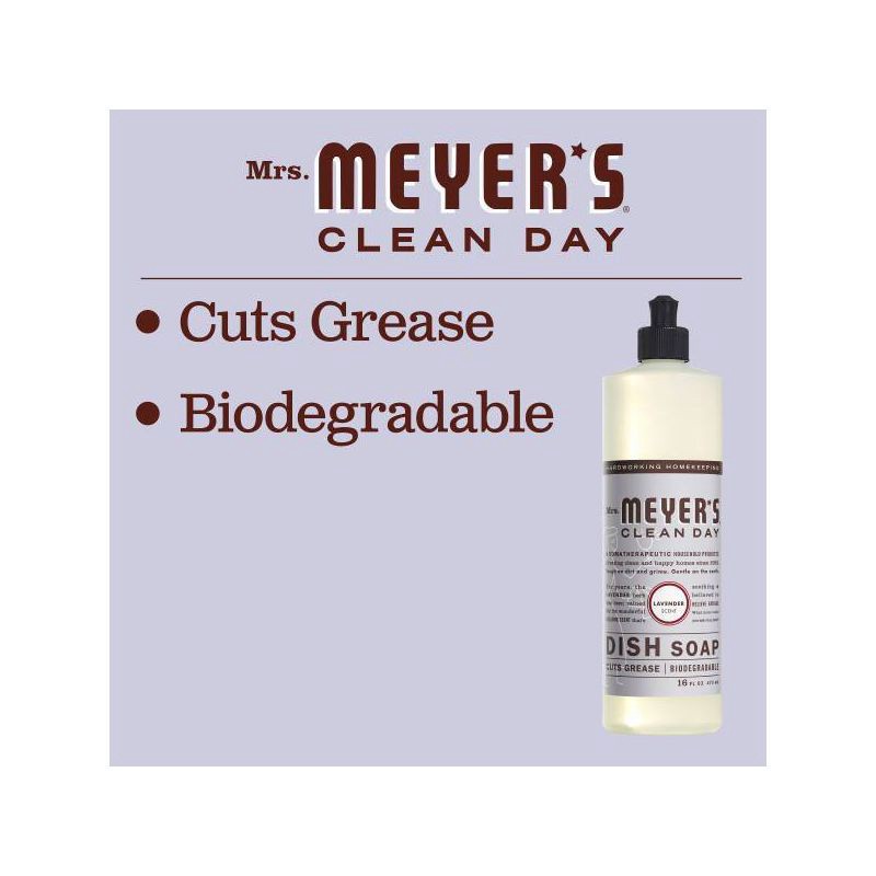 slide 4 of 6, Mrs. Meyer's Clean Day Lavender Scent Liquid Dish Soap - 16 fl oz, 16 fl oz