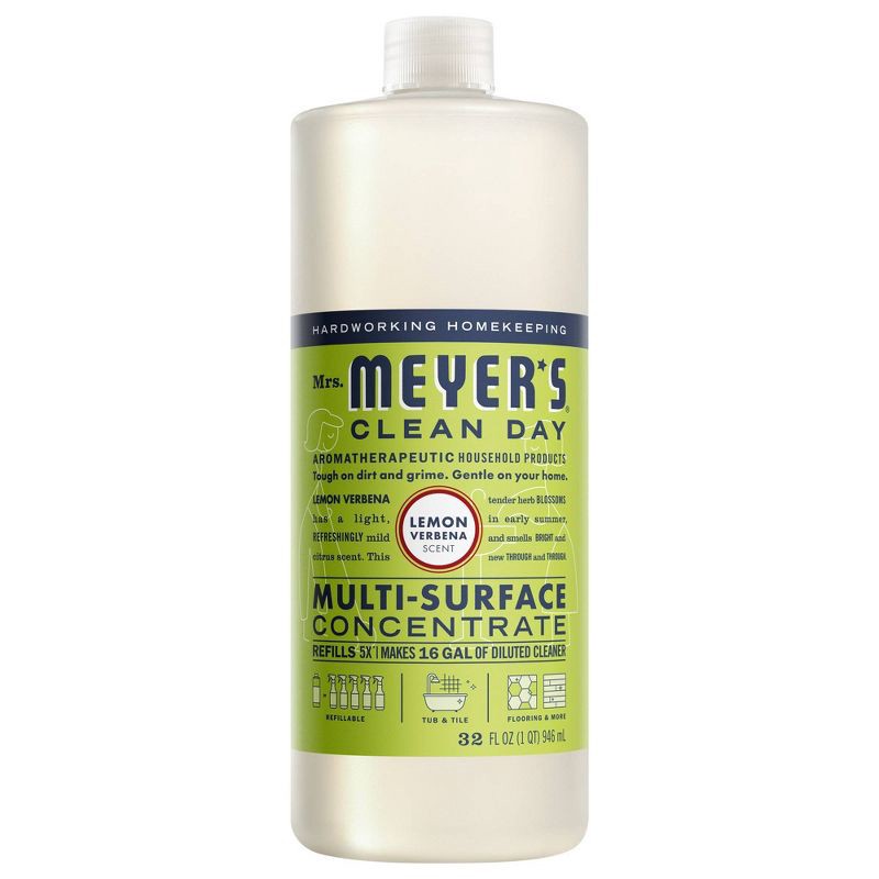 slide 1 of 10, Mrs. Meyer's Clean Day Lemon Verbena Multi-Surface Concentrate Cleaner - 32 fl oz, 32 fl oz