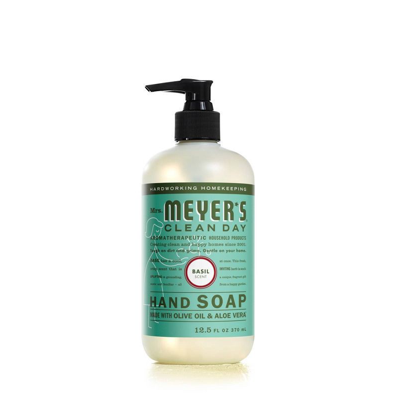 slide 1 of 4, Mrs. Meyer's Clean Day Basil Scent Liquid Hand Soap - 12.5 fl oz, 12.5 fl oz