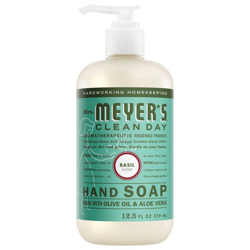 slide 1 of 8, Mrs. Meyer's Clean Day Basil Scent Liquid Hand Soap - 12.5 fl oz, 12.5 fl oz