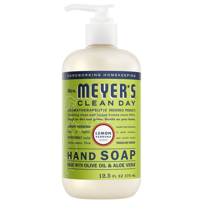 slide 1 of 8, Mrs. Meyer's Clean Day Liquid Hand Soap Lemon Verbena Scent - 12.5 fl oz, 12.5 fl oz