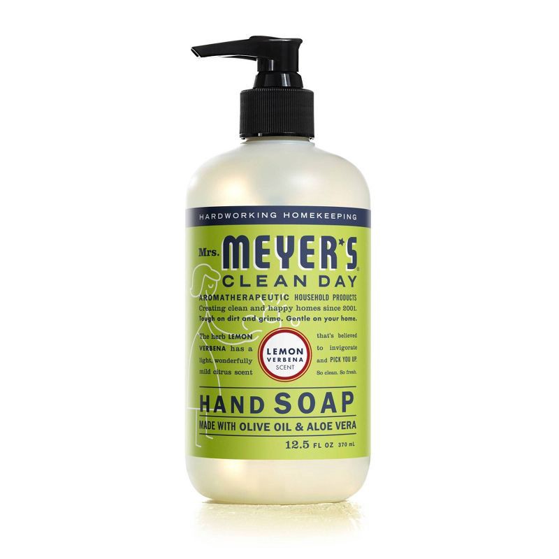 slide 1 of 5, Mrs. Meyer's Clean Day Liquid Hand Soap Lemon Verbena Scent - 12.5 fl oz, 12.5 fl oz