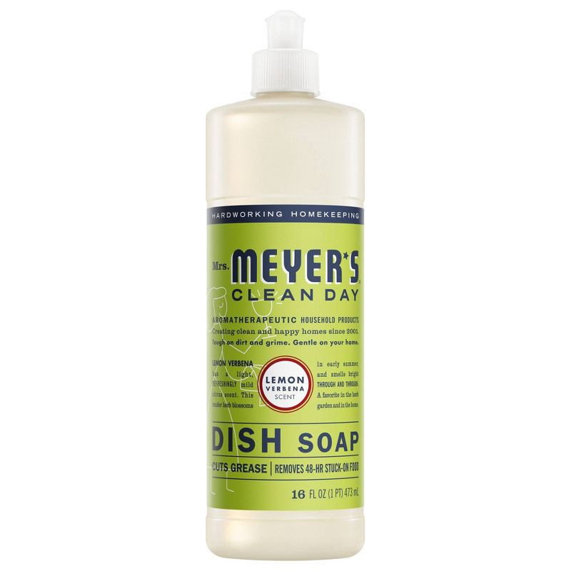 slide 1 of 8, Mrs. Meyer's Clean Day Lemon Verbena Liquid Dish Soap - 16 fl oz, 16 fl oz