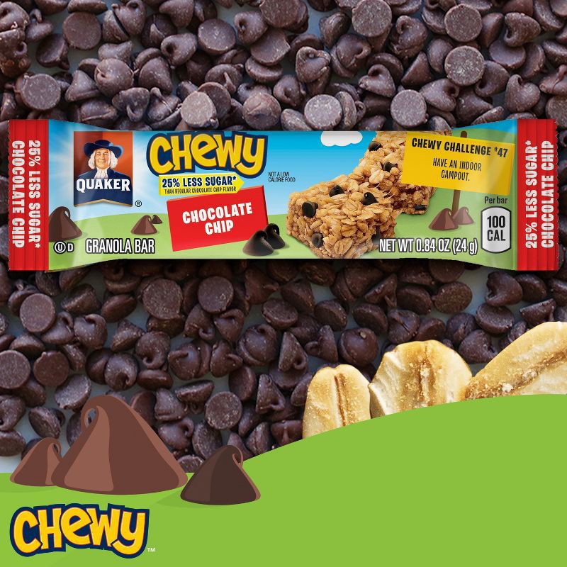 slide 5 of 8, Quaker Chewy Low Sugar Chocolate Chip Granola Bars - 6.7oz/8ct, 6.7 oz, 8 ct