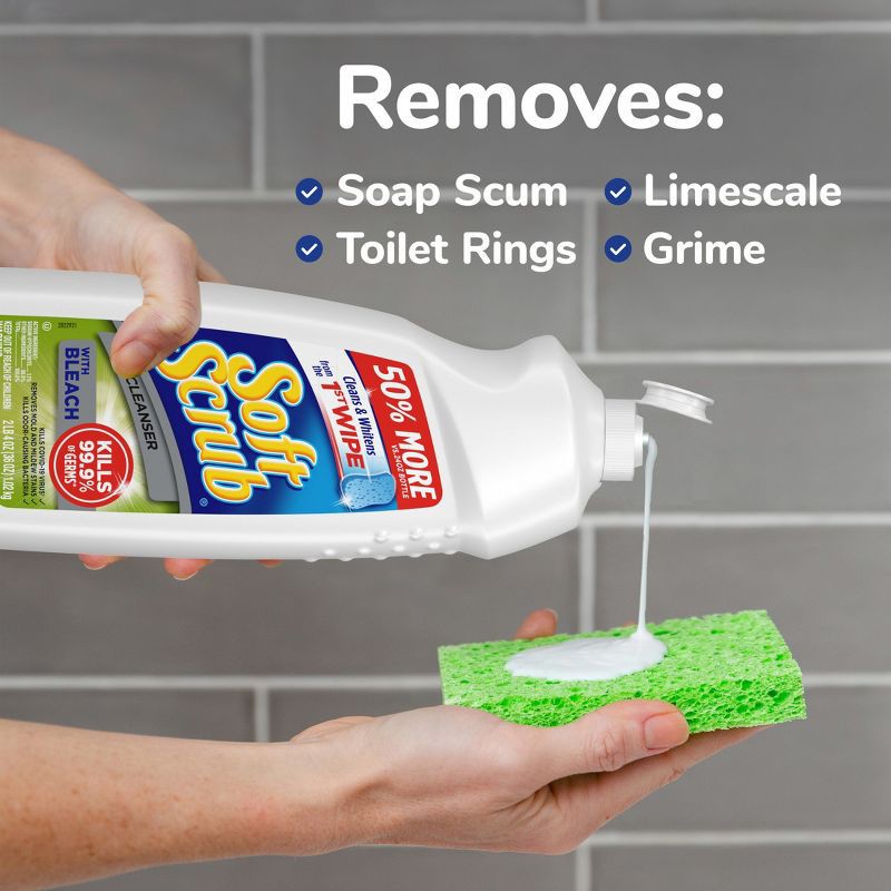 slide 4 of 9, Soft Scrub Cleanser with Bleach Surface Cleaner - 36oz, 36 oz