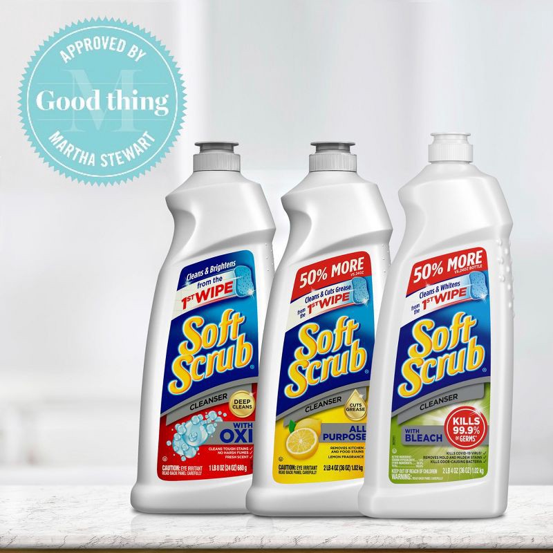 slide 8 of 9, Soft Scrub Cleanser with Bleach Surface Cleaner - 36oz, 36 oz