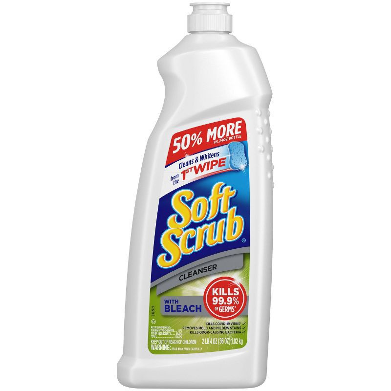 slide 1 of 9, Soft Scrub Cleanser with Bleach Surface Cleaner - 36oz, 36 oz