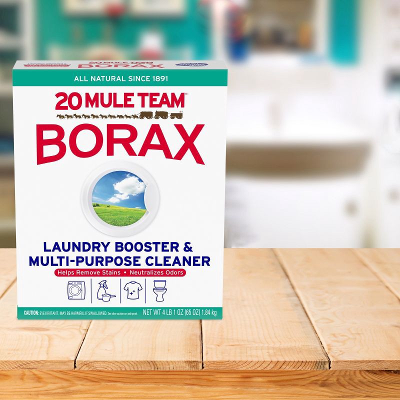 slide 2 of 10, Mule Team Borax All Natural Detergent Booster & Multi-Purpose Household Cleaner - 65oz, 65 oz