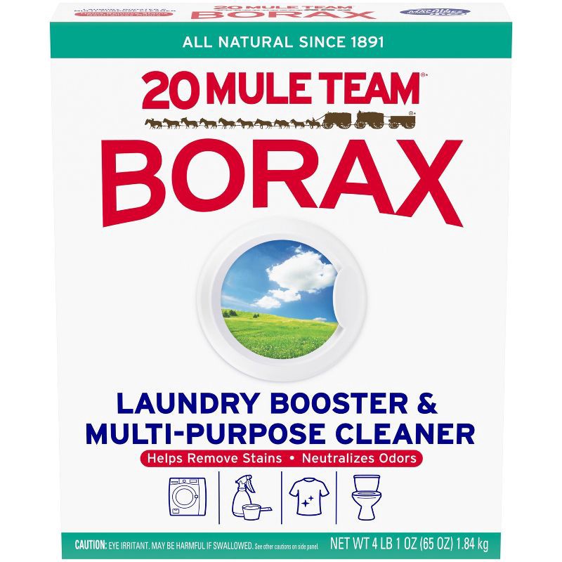 slide 1 of 10, Mule Team Borax All Natural Detergent Booster & Multi-Purpose Household Cleaner - 65oz, 65 oz