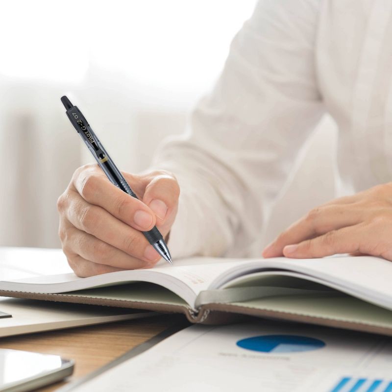 slide 3 of 6, Pilot 3pk G2 Gel Pens Fine Point 0.7mm Black Ink, 3 ct