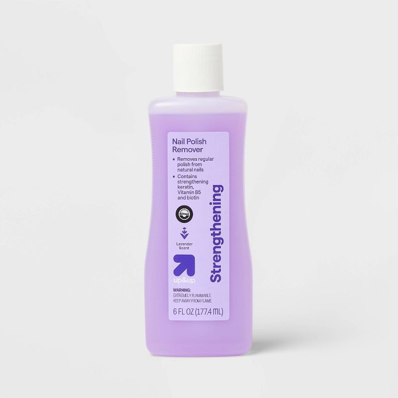 slide 1 of 3, Strengthening Nail Polish Remover - 6oz - up&up™, 6 oz