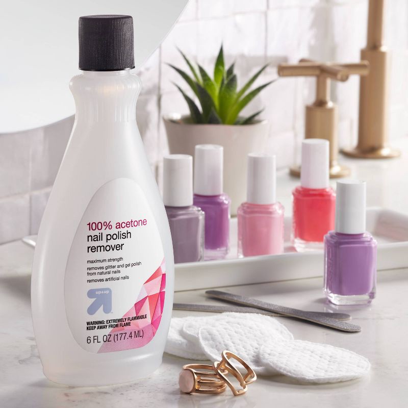 slide 2 of 3, Acetone Nail Polish Remover - 6oz - up&up™, 6 oz