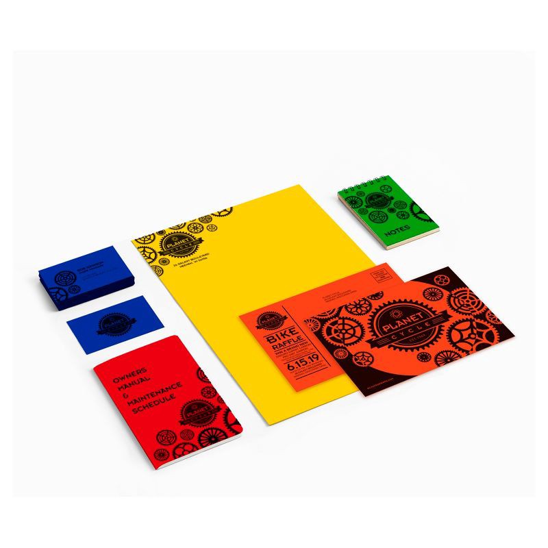 slide 3 of 4, 8.5" x 11" 50-Sheet Primary Cardstock 65 lb - Astrobrights: Multicolor Matte Craft & Scrapbooking Paper, Unbound, 65 lb