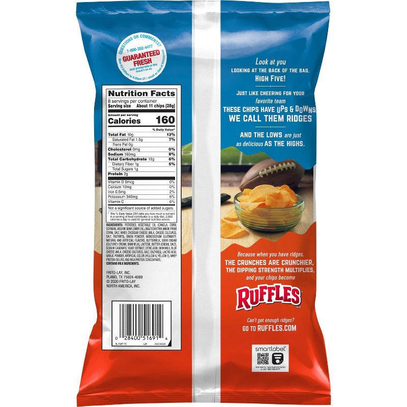 slide 2 of 3, Ruffles Cheddar And Sour Cream Chips - 8oz, 8 oz
