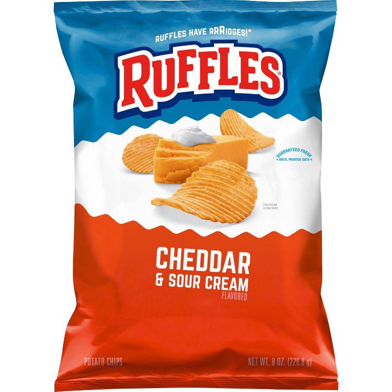 slide 1 of 7, Ruffles Cheddar And Sour Cream Potato Chips - 8oz, 8 oz
