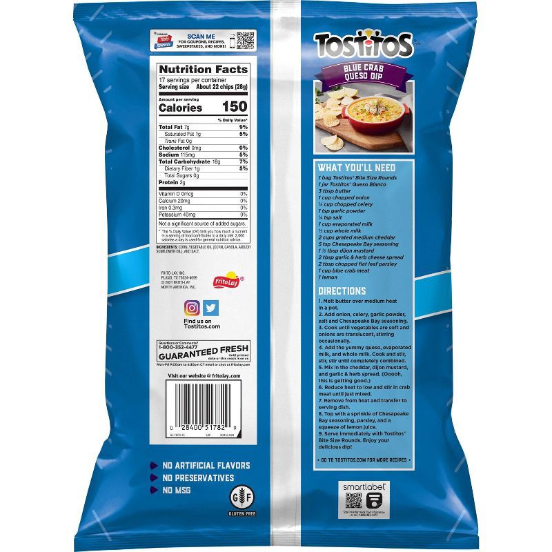 slide 2 of 3, Tostitos Bite Size Tortilla Chips - 17oz, 17 oz