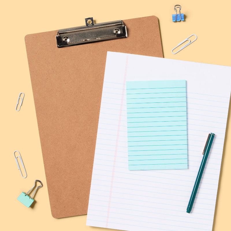 slide 2 of 3, Composite Clipboard Brown - up&up™: MDF Paper Clipboards, Desk Organizer, 12.52" x 8.976", Light Off-White, 1 ct