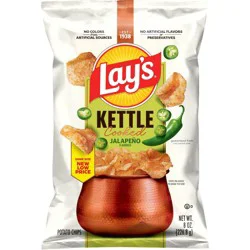 Lay's Kettle Cooked Jalapeño Flavored Potato Chips - 8oz