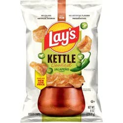 Lay's Kettle Cooked Jalapeño Flavored Potato Chips - 8oz