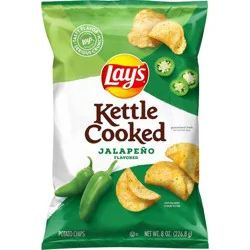 Lay's Kettle Cooked Jalapeño Flavored Potato Chips - 8oz