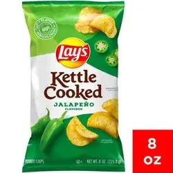 Lay's Kettle Cooked Jalapeño Flavored Potato Chips - 8oz
