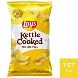 Lay's Kettle Cooked Original Potato Chips - 8oz