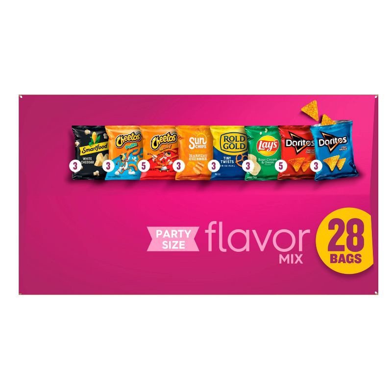 slide 5 of 9, Frito-Lay Chips and Snacks Fun Times Mix Party Size Variety Pack - 28ct/26.5oz, 28 ct, 26.5 oz
