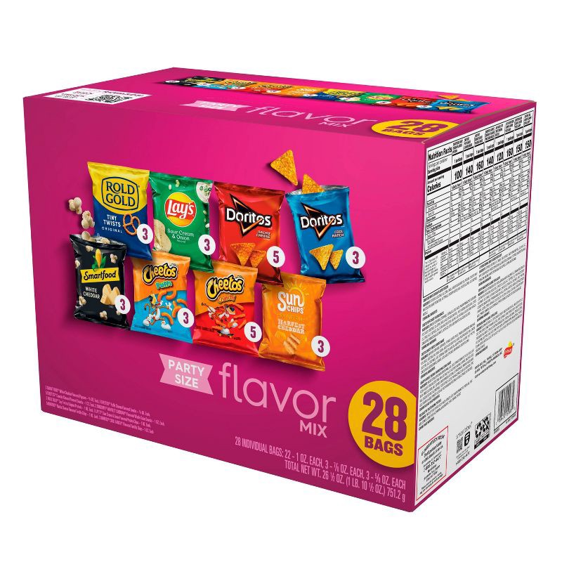 slide 9 of 9, Frito-Lay Chips and Snacks Fun Times Mix Party Size Variety Pack - 28ct/26.5oz, 28 ct, 26.5 oz