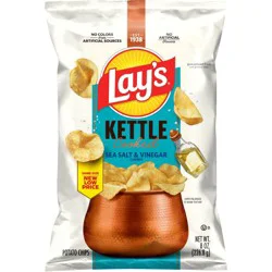 Lay's Kettle Cooked Sea Salt & Vinegar Potato Chips - 8oz