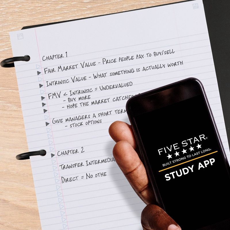 slide 6 of 18, Five Star 100pg College Ruled Refillable 1" Notebinder Flex (Colors May Vary): Lined Paper, Flexible Cover, 8.5x11 Inches, 1 ct