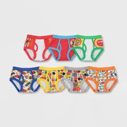 Toddler Boys' 7pk Cars Underwear - 4T: Disney Cotton Briefs, Full Waistband Elastic, Fictitious Character Pattern