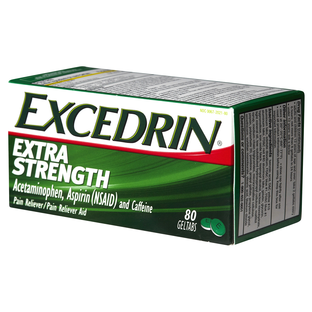 slide 7 of 10, Excedrin Extra Strength Geltabs Acetaminophen Aspirin Nsaid, 80 ct